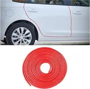 AUCELI Car Door Edge Guards, 32Ft (10M) U Shape Auto Door Protector, Car Door Edge PVC Seal Anti-Collision Protector Strips Decal, Self-Adhesive Trims Stickers for Truck, SUV, Sedans (Red)