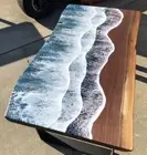 Made To Order Epoxy Table Top Walnut Resin River Table Top Outdoor Coffee Table