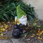 Solar Powered Desktop Gnome Decor Resin Creative Outdoor Lawn Yard Porch Decor