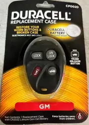 Duracell CP002D Replacement Key Fob Case for GM W/ CR2032 Battery NEW