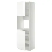 METOD high cab f oven w 2 doors/shelves, white/Ringhult white, 60x60x200 cm