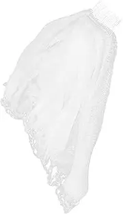 [TEMPNAP] Romantic Crochet Wedding Veil Bride Knitting Veil Women Headdress Brides Hair Ornament for Weddings and Outdoor Photoshoots