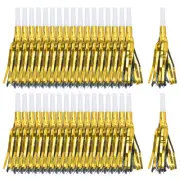 36Pcs Metallic Fringed Party Noise Maker Blowouts Whistle Gold Black