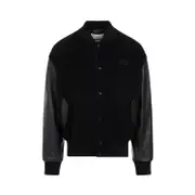 [Alexander Mcqueen] Alexander Mcqueen-Black Calf Leather Jacket-Uomo 50 IT