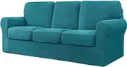 Couch Slipcovers 7-Piece Sofa Cover, with Three Separate Backrests and Cushions with Elastic Band, Stretch Jacquard Sofa Slipcover Replacement Anti-Slip Furniture Protector