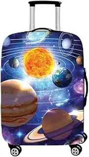 Travel Luggage Cover Suitcase Elastic Protector, Morbuy Stretch Fabric Spandex Suitcase Trolley Print Elasticated Stretch Dustproof Baggage Protection (Purple Planet,XL)