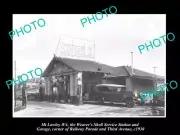 OLD HISTORIC PHOTO OF MT LAWLEY WEST AUSTRALIA SHELL OIL Co PETROL STATION 1930