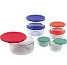 Pyrex 1123271 Food Storage, 14 PC Set, Multi 7 Pack, Multicolor