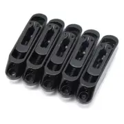 Heavy-duty Individual Bass Bridge Saddles 5 Strings Bass Bridge Tailpiece Black