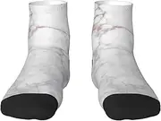 [JBYJBX] White Marble Rose Gold Print Adult Socks Womens Mens Workout Thermal Cozy All-Season Gift Holiday Articles Use