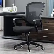 Office Chair Ergonomic Office Chair Desk Chair Breathable Mesh Back PC Chair with Lumbar Support Arms Adjustable Swivel Rolling Task Mid Back Executive Chair Game Chair (Color : C)