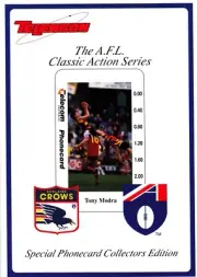 ADELAIDE CROWS TONY MODRA 1994 SPECIAL PHONE CARD COLLECTORS EDITION 2670