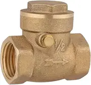 VAYEODEYU Check Valve， Brass Check Valve DN15 1/2BSP Female Thread Swing Type One Way Non Return Valve