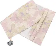 PLAFOPE Floral Fabric Book Sleeve Washable Reusable Protective Cover for Notebooks Journals Stretchy Design for Various Elegant Satin Book Protector for Book