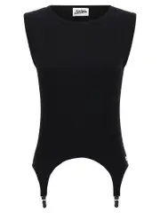 [Jean Paul Gaultier] Jean Paul Gaultier-The Black Garter Top Nero-Donna M