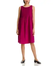 Eileen Fisher Silk Pleated Dress