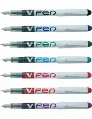 Pilot V Pen Disposable Fountain Pen All Colours & Multiple Quantities Available