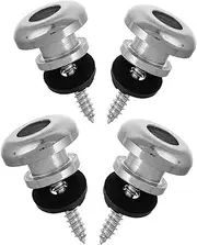 BAZEITFLOW 4pcs Guitar Strap Locking System Set Acoustic Guitar Accessories Mushroom Button End Pins