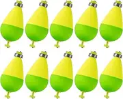 Fishing Bobber | 10X Oval Floats for Fishing - Water Cork Ball Weighted Outdoor Sports Accessories for Catfish Deep Water Lake