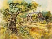Ceramic Tile Mural Backsplash Cullar Country Life Landscape Art WC125