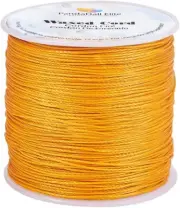 PH Pandahall 116 Yards 0.5Mm Waxed Polyester Cords round Thread Gold Beading