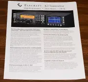 BROCHURE: ELECRAFT K3 P3 ALL MODE TRANSCEIVER HAM RADIO PANADAPTER