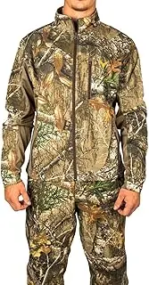 [HOT SHOT] Men’s Flannel Lined Camo Hunting Jacket – Camouflage Outdoor Jacket for Men