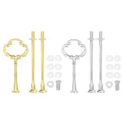2 Set Cake Tray Stand Handle Plate Hardware, 3-Tiers Mini Sunflower 2 Colors