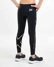 Core Boys Compression Tights, 2XU, M, Black/Black
