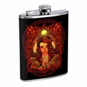 Lady of the Dead Em1 Flask 8oz Stainless Steel Hip Drinking Whiskey