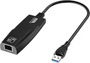 USB to Ethernet Adapter, Driver Free USB 3.0 to Gigabit Ethernet LAN Network, 100/1000 Mbps RJ45 Internet Adapter Compatible with Laptop, MacBook, Surface, PC with Windows, XP, Mac/Linux