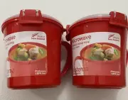Two Brand New Sistema Microwave Soup/ Lunch To Go Mugs 22.1 oz. Never Used