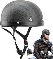 Mwqpgyh Vintage Motorcycle Helmets, Vintage Half Face Helmets, Open Face Motorcycle Helmets for Adults, Vintage Half Face Motorcycle Helmets