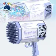 Upgraded Bubble Machine Guns, Bubble Makers with Lights, 69 Holes Bubbles Machin
