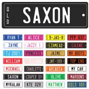 Personalised Keyring Name, Number Plate Rego Style Key ring Engraved 65 x 20mm