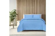 Amsons Ultrasonic Double Coverlet Set - Blue