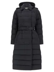 [Burberry] Burberry-Padded Trench Coat Puffer Jackets Nero-Donna S