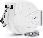 ONLYSEE Retractable Garden Hose Reel,30M Garden Hose Reel Wall Wounted,Self-Lock