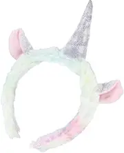 VICASKY 1pc Unicorn Hair Hoop Tie Dye Ice Cream Colorful Funny Hair Band for Parties Costumes Photo Props Adorable Accessory