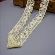 Lace Ribbon，Lace Trim， lace Ribbon 25mm Wide 5 Yards Lace Ribbon Elastic Trim Fabric with Floral Pattern for Bouquet Wrapping Wedding Decor(Yellow,10 Yards)