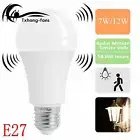 E27 Radar Sensor Ambient PIR Motion 7/12W LED Lamp Bulb Energy Saving Light A2TF