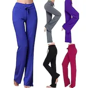 Yoga Pants Stretch Flared Leg Bootcut for Women High Waist Workout Fitness Gym Pants Wide Leg Comfy Lounge Pants Purple Pink