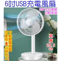 在飛比找蝦皮購物優惠-MG生活館(現貨)6吋電風扇自動搖頭扇USB充電扇6寸桌扇U