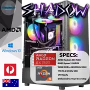 **READ DESCRIPTION** "Shadow" AMD RX 7600, AMD Ryzen 5 5600X, 1TB SSD, 16GB RAM