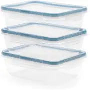Snapware Total Solution 3-Pack 6 Pc Set (3 lids and 3 containers), Clear
