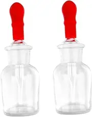 Luxshiny 1Set Professional Dropper Reagent Bottle Glass Bottles with Dropper for Laboratory Use Essential Oils and Chemical Reagents