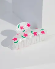 Multi Colour Flower Acrylic Claw Clip