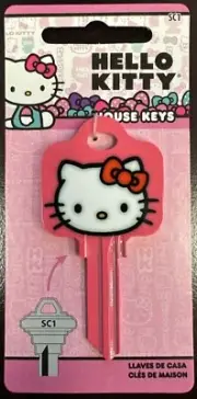 HELLO KITTY Sanrio Pink House Key Blank SC1 Keyway - Collectable