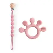 1Pc Silicone Teether,Food Grade Baby 0-12 Toys,Teething Ring Sensory Toys for To