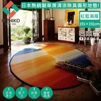 在飛比找森森購物網優惠-日本池彥IKEHIKO 日本製藺草蓆清涼除臭橢圓形地墊191